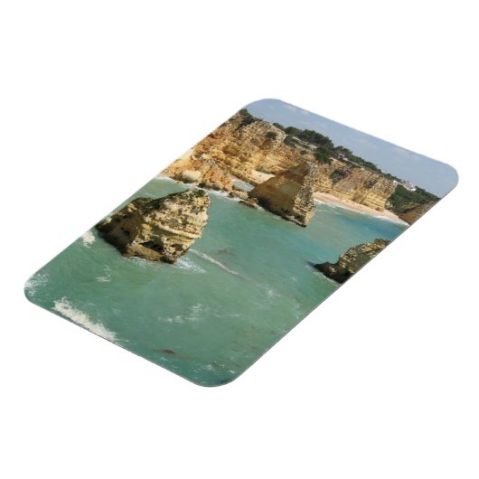 Algarve, Portugal, Benagil Strand und Felsen Magnet (Linke Seite)