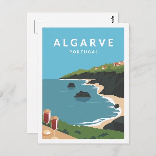Algarve Portugal Berühmte Sehenswürdigkeiten Postkarte (Vorne/Hinten)