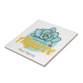 Algarve Portugal Blume Sukkulent Vintag Souvenir Fliese (Seite)