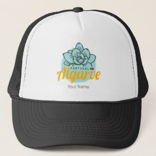 Algarve Portugal Blume Sukkulent Vintag Souvenir Truckerkappe