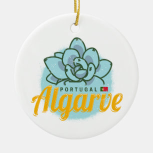Algarve Portugal Blume Sukkulente Vintage Souvenir Keramik Ornament