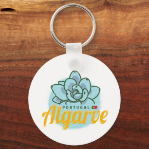 Algarve Portugal Blume Sukkulente Vintage Souvenir Schlüsselanhänger
