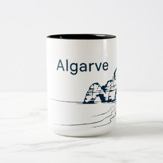 Algarve Portugal Coastal Cliffs Two-Tone Coffee Mu Zweifarbige Tasse