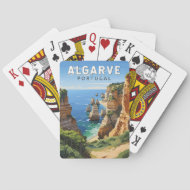 Algarve Portugal Reisen Art Vintag Spielkarten