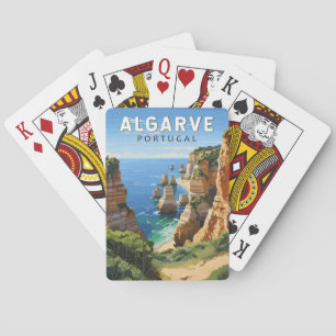 Algarve Portugal Reisen Art Vintag Spielkarten