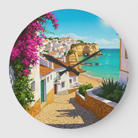 Algarve Portugal Reisen Große Wanduhr (Vorderseite)