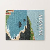 Algarve Portugal Retro Reisen Vintag Puzzle (Horizontal)