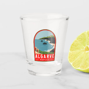 Algarve Portugal Retro Reisen Vintag Schnapsglas