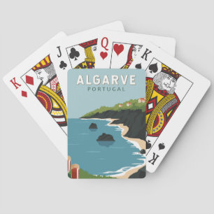Algarve Portugal Retro Reisen Vintag Spielkarten