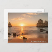 Algarve Portugal Sunset Postkarte (Vorne/Hinten)
