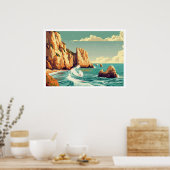 Algarve, Portugal Surf Vintag Poster (Küche)