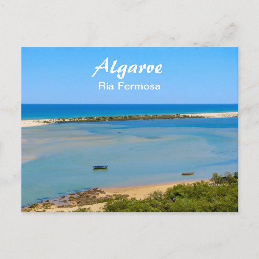 Algarve Ria Formosa Seascape in Portugal Postkarte (Vorderseite)