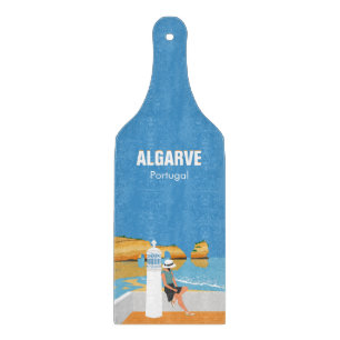 Algarve-Strand Mädchen Reise im Vintage-Stil Schneidebrett