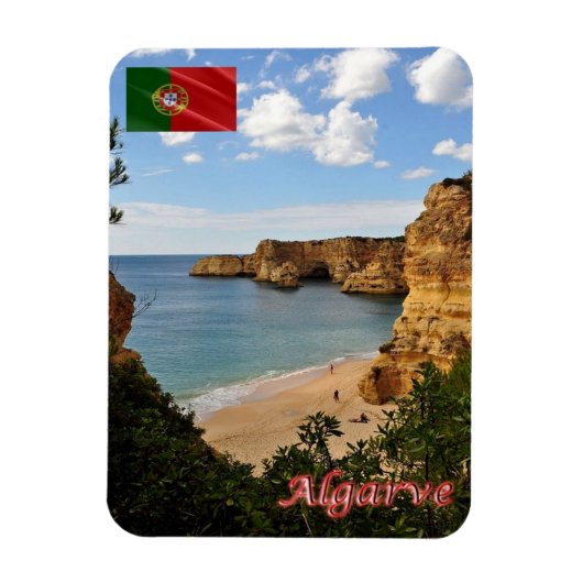 Algarve - Strand von Marinha - Portugal - Magnet (Vertikal)