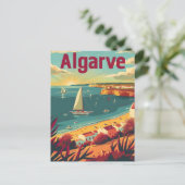 Algarve Vintage Postkarte (Stehend Vorderseite)