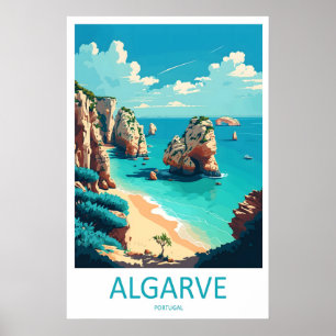 Algarve Vintage-Ski-Reisepark-Plakat National Poster