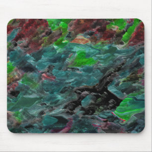 Algas ou corais do mar com efeito onda mousepad