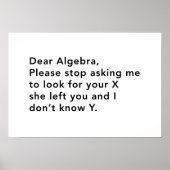 Algebra and his X Poster (Vorne)