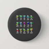 Algebra Dance Funny Graph Figures Math Button (Vorderseite)