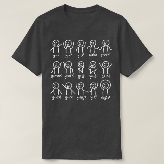 Algebra Dance Funny Graph Figures Math Equity T-Shirt (Design vorne)
