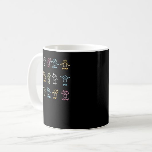 Algebra Dance Funny Graph Figures Math Equity Te Kaffeetasse (Vorderseite Links)