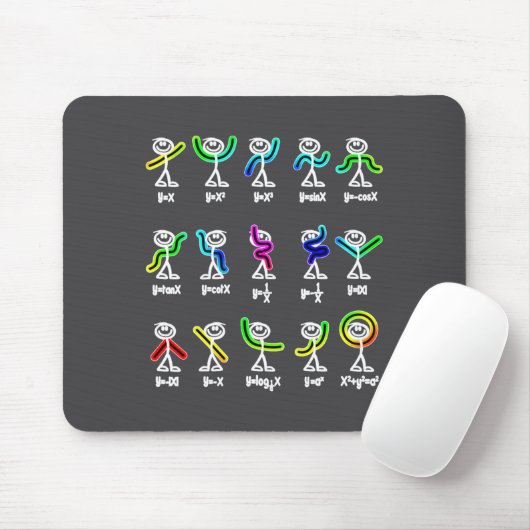 Algebra Dance Funny Graph Figures Math  Mousepad (Mit Mouse)