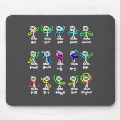 Algebra Dance Funny Graph Figures Math  Mousepad (Vorne)