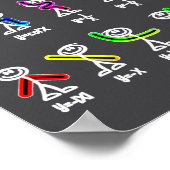 Algebra Dance Funny Graph Figures Math  Poster (Ecke)
