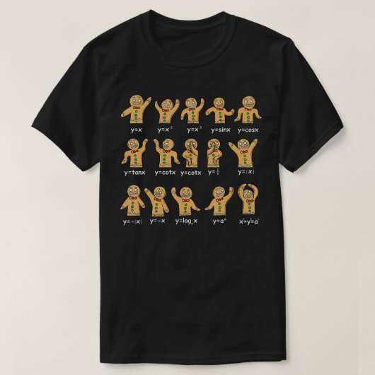 Algebra Dance Gingerbread Funny Graph Figures Math T-Shirt (Design vorne)