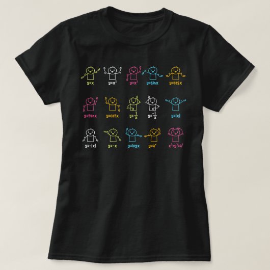 Algebra Dance Graph Figures Math Equity Lehrer T-Shirt (Design vorne)