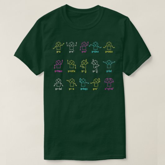 Algebra Dance lustige Funktion Diagramm T-Shirt (Design vorne)