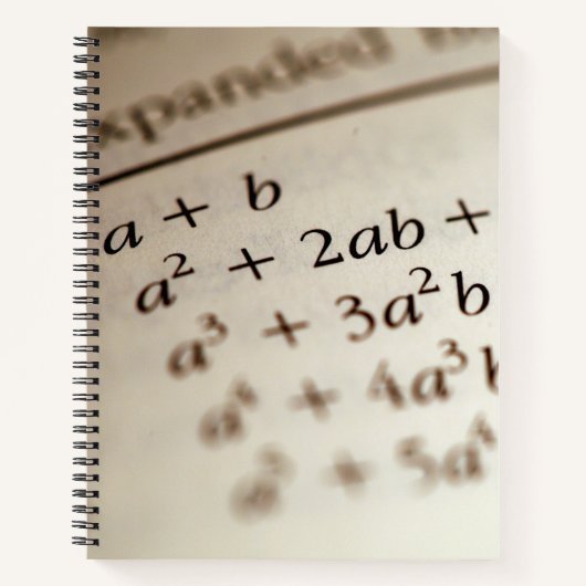 ALGEBRA FORMULAS NOTEBOOK NOTIZBLOCK (Vorderseite)