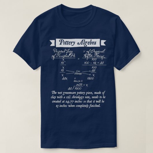 Algebra für coole Math-Keramik T-Shirt (Design vorne)