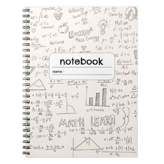 Algebra Geometrie Formel Notizblock (Vorderseite)