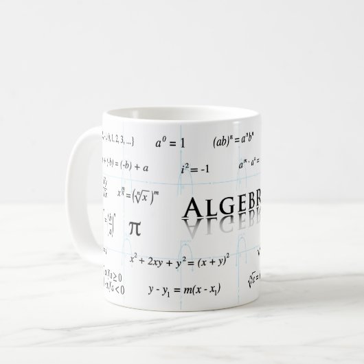 Algebra-Gleichungen Kaffeetasse (Vorderseite Links)