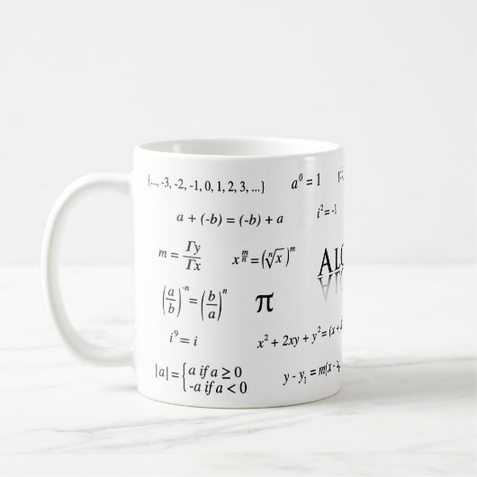 Algebra-Gleichungen Kaffeetasse (Links)