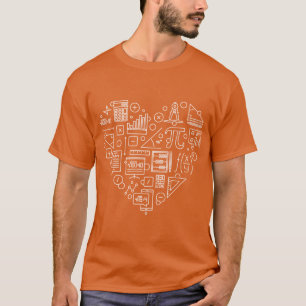Algebra Herz Ich liebe Mathe kreatives herzförmige T-Shirt