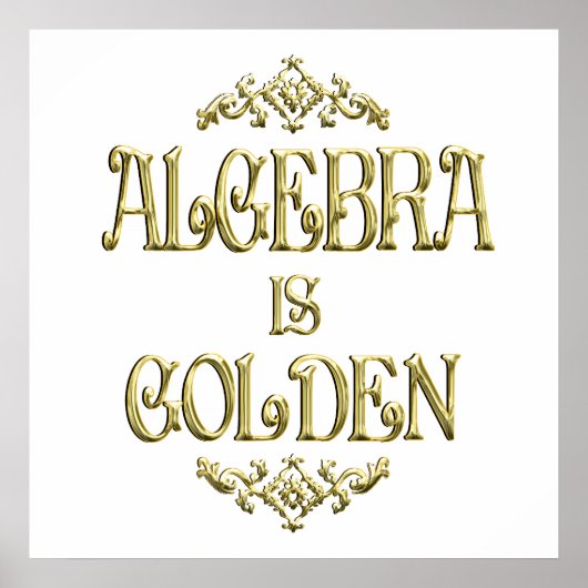 ALGEBRA ist Golden Poster (Vorne)