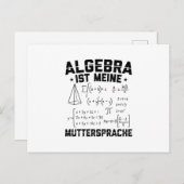 Algebra ist meine Muttersprache | Geschenk für Leh Postkarte (Vorne/Hinten)
