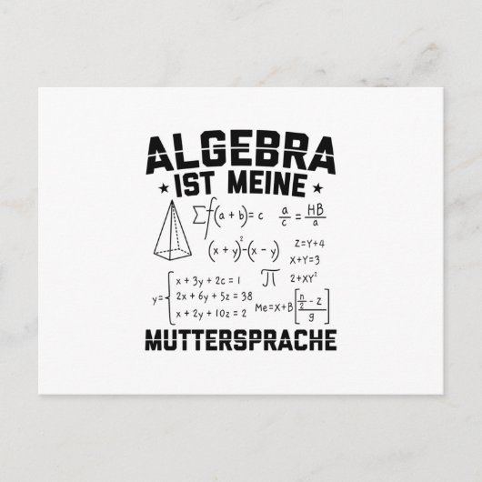 Algebra ist meine Muttersprache | Geschenk für Leh Postkarte (Vorderseite)