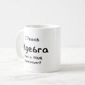 Algebra-Lehre Kaffeetasse (Vorderseite Links)