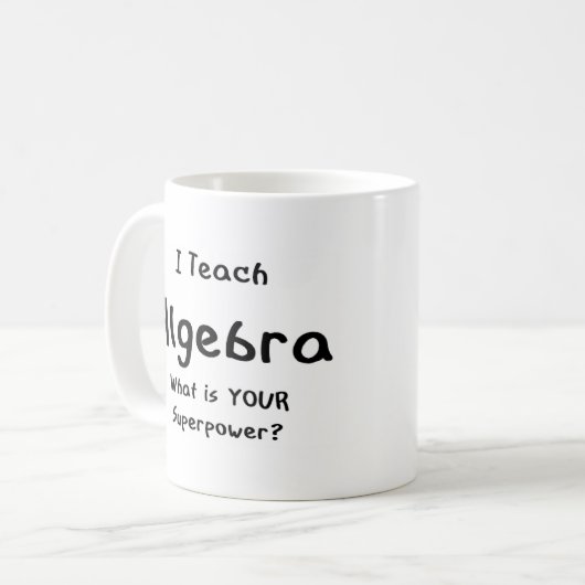 Algebra-Lehre Kaffeetasse (Vorderseite Links)