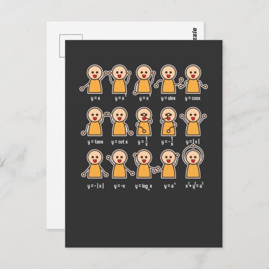 Algebra Lehrer Math Student Gleichung Graph Postkarte (Vorne/Hinten)