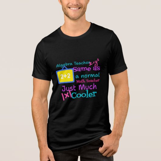 Algebra-Lehrer wie ein normaler Mathematiklehrer Tri-Blend Shirt (Vorderseite)