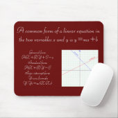 Algebra-lineare Gleichungs-Formel Mousepad (Mit Mouse)