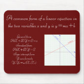 Algebra-lineare Gleichungs-Formel Mousepad (Vorne)