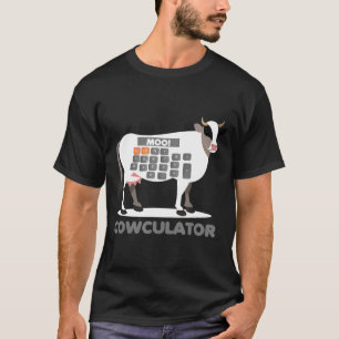 Algebra Math Calculator Funny Problem Solver Cow m T-Shirt