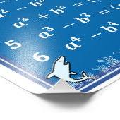 Algebra Math Classroom Poster - Blue Ocean (Ecke)