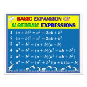 Algebra Math Classroom Poster - Blue Ocean (Vorne)