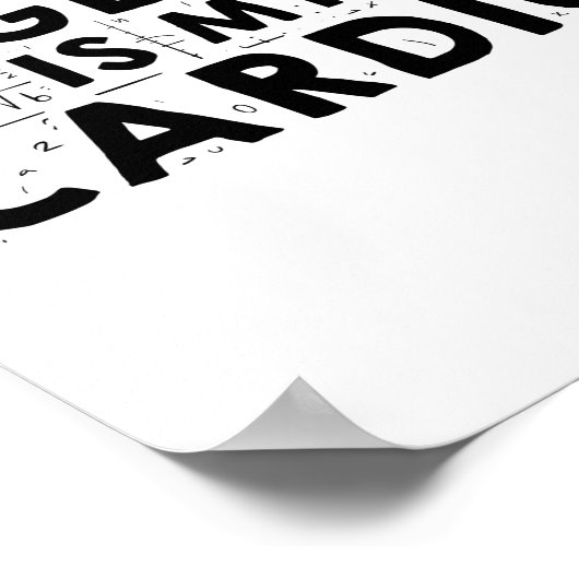 Algebra Math | Mathematik Study Gift Ideas Poster (Ecke)